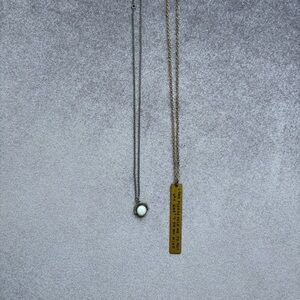 Mixed-Metal Layered Pendant Necklace Set in Silver and Gold